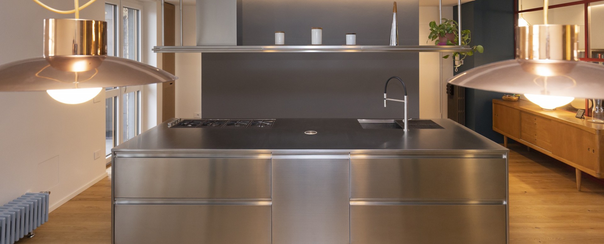 Cucina isola collezione STEEL. 